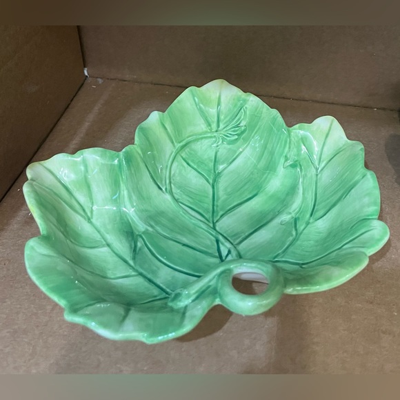 Set of 4 Fitz and Floyd leaf dishes - 3 bowls and a plate - Picture 3 of 9